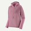 Front view of Patagonia's  women's Airshed Pro Pullover in light violet colour
