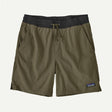 Front view of Patagonia baggies lights 6" men's in basin green colour