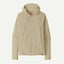 Front view of Patagonia Capilene Cool Ultra Hoody men's in pumice dyno white x-dye colour