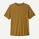 Front view of Patagonia Capilene Cool Ultra Shirt men's in Bobcat Brown x-dye colour