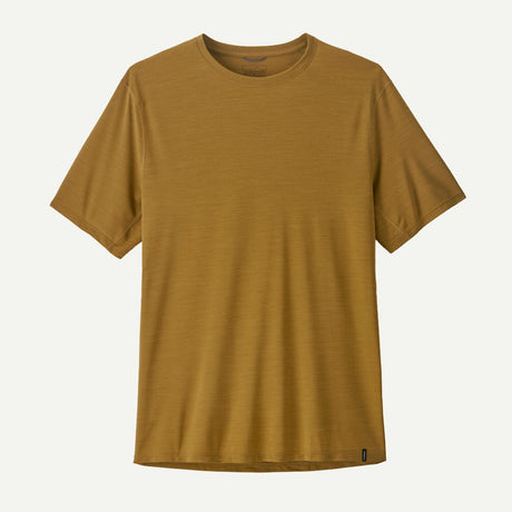Front view of Patagonia Capilene Cool Ultra Shirt men's in Bobcat Brown x-dye colour