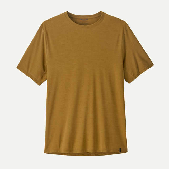 Front view of Patagonia Capilene Cool Ultra Shirt men's in Bobcat Brown x-dye colour