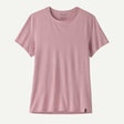 Front view of Patagonia's women's Capilene cool ultra shirt in light violet