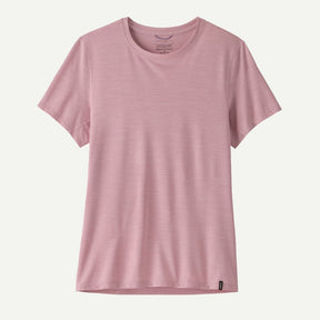 Front view of Patagonia's women's Capilene cool ultra shirt in light violet