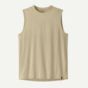 Front view of Patagonia Capilene Cool Ultra Tank men's in Pumice Dyno White x-dye colour