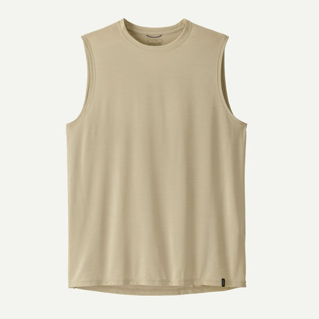 Front view of Patagonia Capilene Cool Ultra Tank men's in Pumice Dyno White x-dye colour
