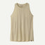 Front view of Patagonia Capilene Cool Ultra Tank Top women's in pumice dyno white X-dye colour