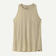 Front view of Patagonia Capilene Cool Ultra Tank Top women's in pumice dyno white X-dye colour