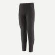 Front view of Patagonia's Men Capilene Lightweight Bottoms in black colour
