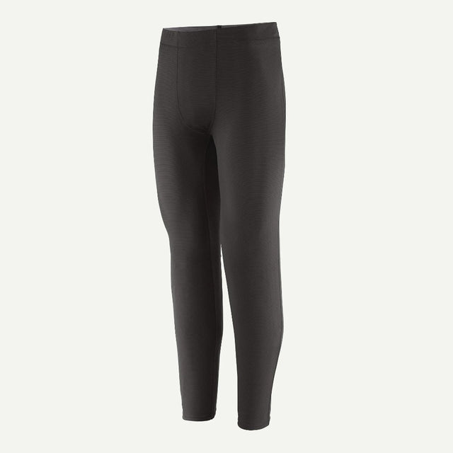 Front view of Patagonia's Men Capilene Lightweight Bottoms in black colour