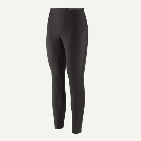 Front view of Patagonia's Women Capilene Lightweight Bottoms in black colour