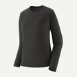 Front view of Patagonia Capilene Lightweight Crewneck Women's in black colour