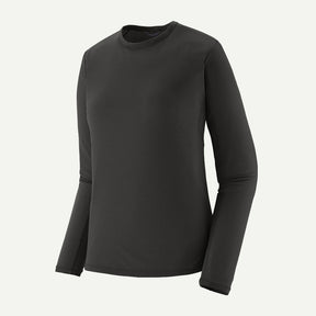 Front view of Patagonia Capilene Lightweight Crewneck Women's in black colour