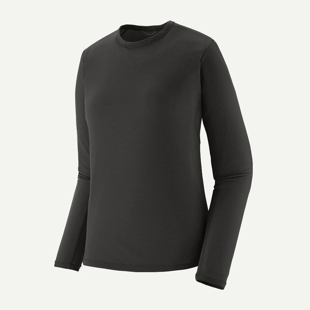 Front view of Patagonia Capilene Lightweight Crewneck Women's in black colour