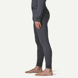 Side on-model view of Patagonia's Men Capilene Thermal weight Bottoms in Smolder blue colour