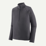 Front view of Patagonia's Weight Zip-Neck in Smolder Blue colour