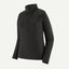 Front view of Patagonia's capilene thermal weight zip-neck women's in black colour