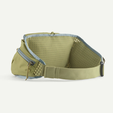 Front view of Patagonia Dirt Roamer Waist pack in gumtree green