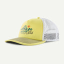 Front view of Patagonia Duckbill Trucker Hat in lemon zest