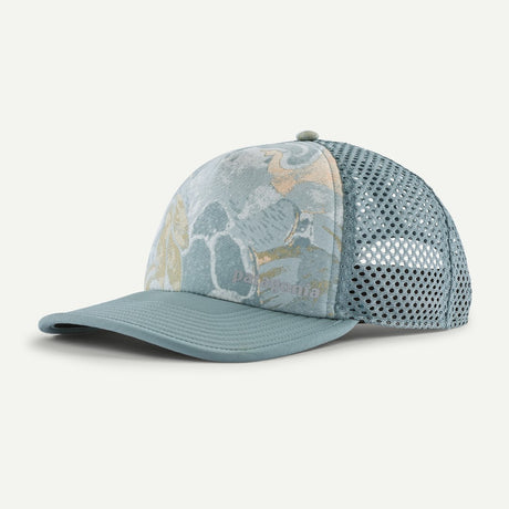 Front view of Patagonia Duckbill Trucker Hat in virtually blue colour