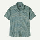 Front view of Patagonia Go-To shirt men's in suns:blue sage colour