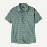 Front view of Patagonia Go-To shirt men's in suns:blue sage colour