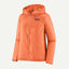Front view of patagonia houdini jacket in peach sherbet colour