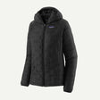 Front view of Patagonia micro puff hoody, women's in black colour