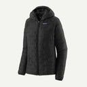 Front view of Patagonia micro puff hoody, women's in black colour