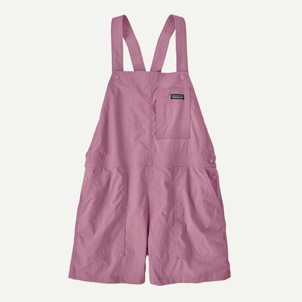 Front view of Patagonia outdoor everyday overalls women's in light violet colour