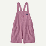 Front view of Patagonia outdoor everyday overalls women's in light violet colour
