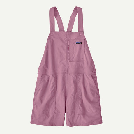 Front view of Patagonia outdoor everyday overalls women's in light violet colour