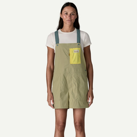 Front on-model view of Patagonia outdoor everyday overalls women's