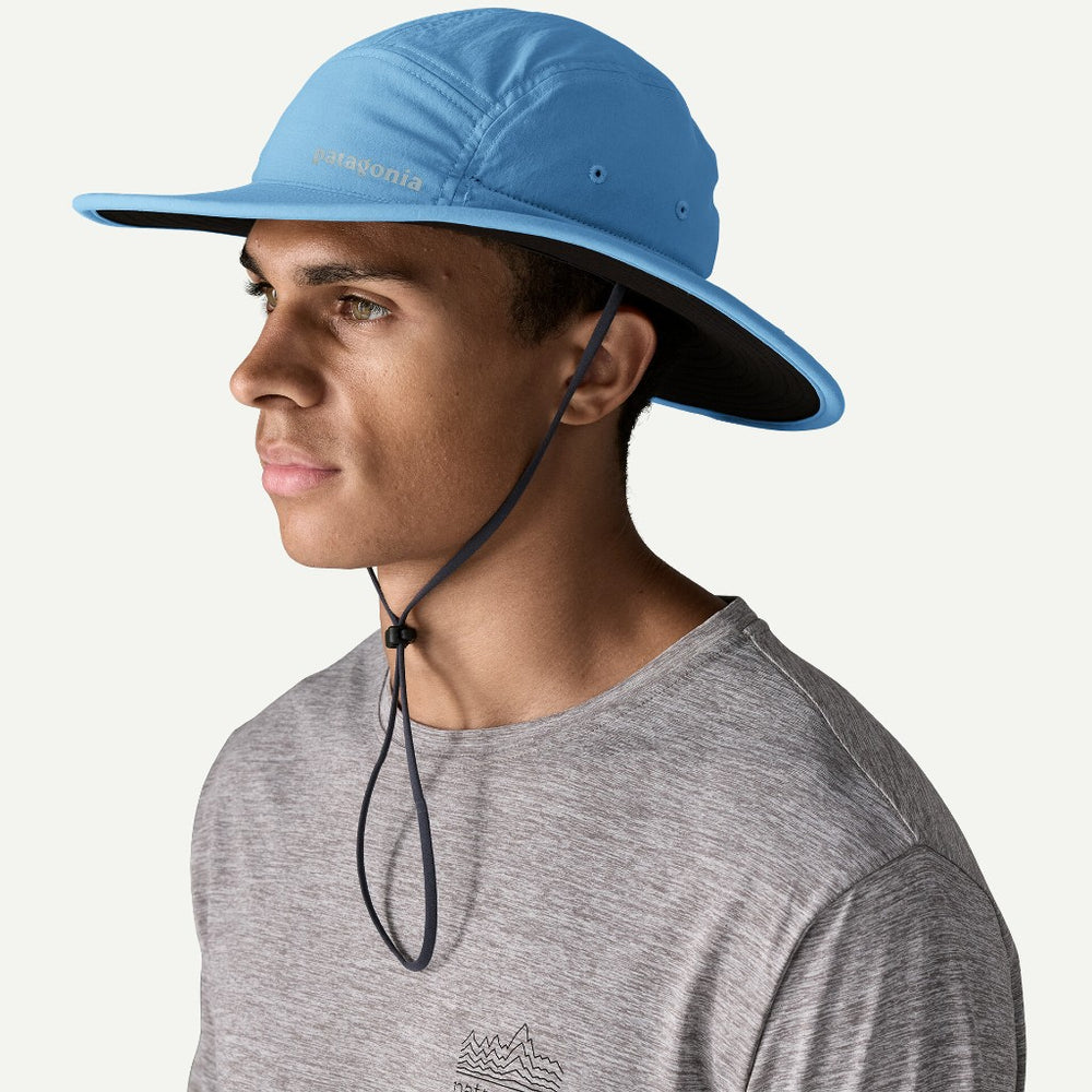 Side on-model view of Patagonia Quandary Brimmer in Shore Blue colour