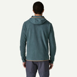 Back on-model view of Patagonia R1 Air Full-Zip Hoody men's in summit blue colour