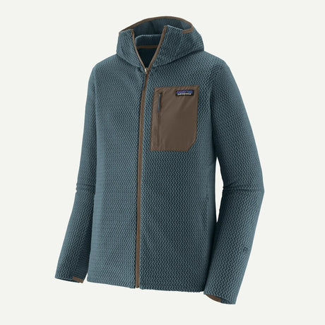 Front view of Patagonia R1 Air Full-Zip Hoody men's in summit blue colour