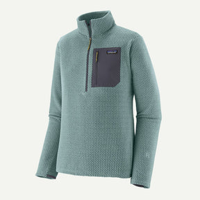 Front view of Patagonia R1 Air Zip-Neck Men's in Blue Sage colour