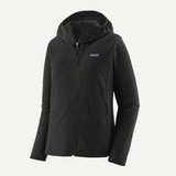 Front view of Patagonia Women's R1® CrossStrata Hoody in Black colour
