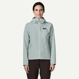 Front on-model view of Patagonia Women's R1® CrossStrata Hoody in Virtually Blue colour