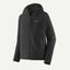 Front view of Patagonia Men's R1 TechFace Hoody in Black colour