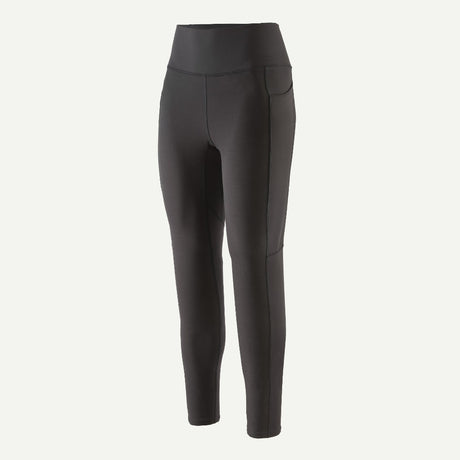 Front view of Patagonia's women's terravia peak tights in black colour