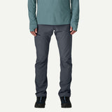Front on-model view of Patagonia Terravia Trail Pants men's in smolder blue colour