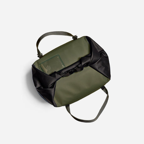 Top view of RUX Green soft cooler bag