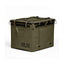Green RUX storage bag with black accents on a white background