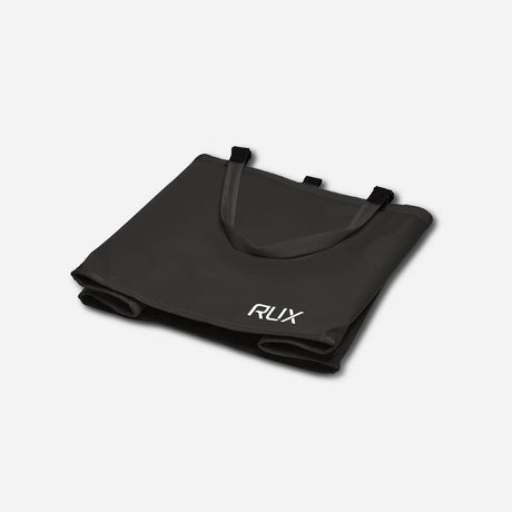 Black RUX tote bag collapsed