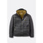 Front view of Rab Microlight Alpine Hoody men's in anthracite colour