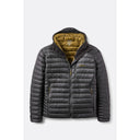 Front view of Rab Microlight Alpine Hoody men's in anthracite colour