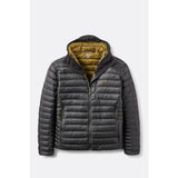 Front view of Rab Microlight Alpine Hoody men's in anthracite colour