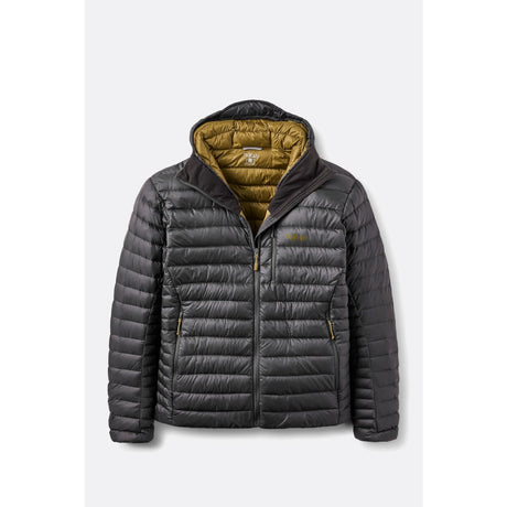 Front view of Rab Microlight Alpine Hoody men's in anthracite colour
