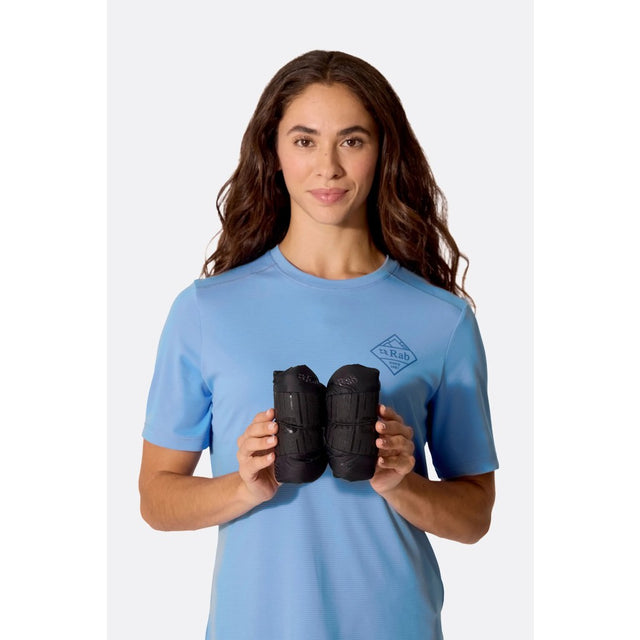 Packed view of Rab Microlight Hut slippers in black colour